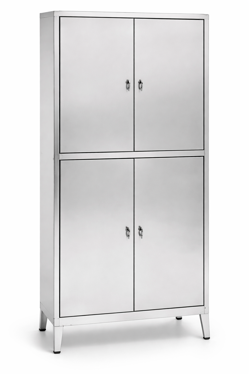 ארון אחסון נירוסטה רוחב 120 עומק 60 גובה 200 - 4 דלתות עם מנעול